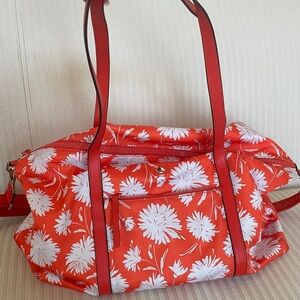 Kate Spade Orange Floral Tote Bag
